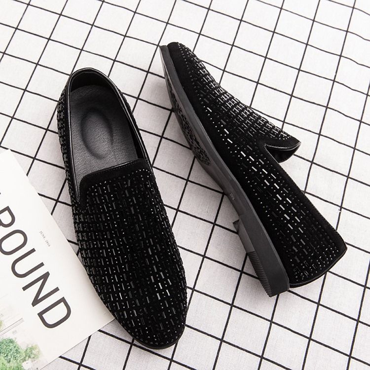 Low-cut Upper Slip-on Round Toe Oxfords For Menn