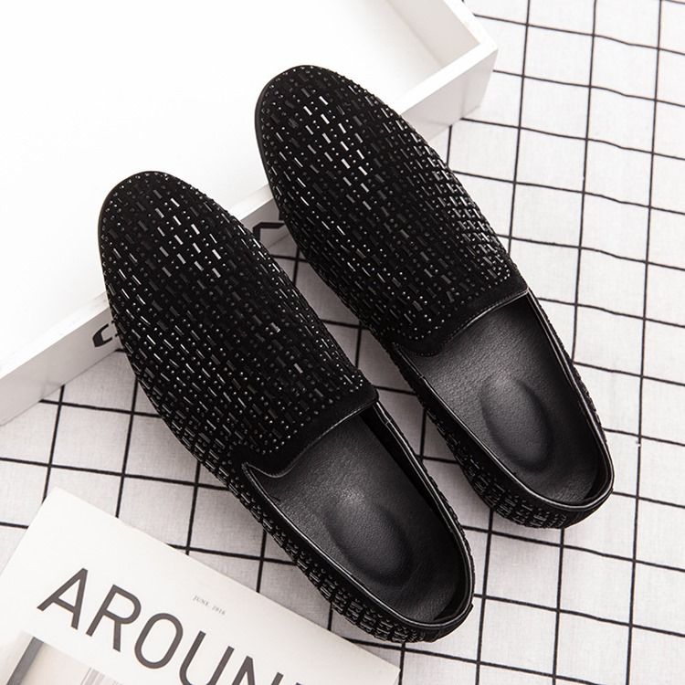 Low-cut Upper Slip-on Round Toe Oxfords For Menn