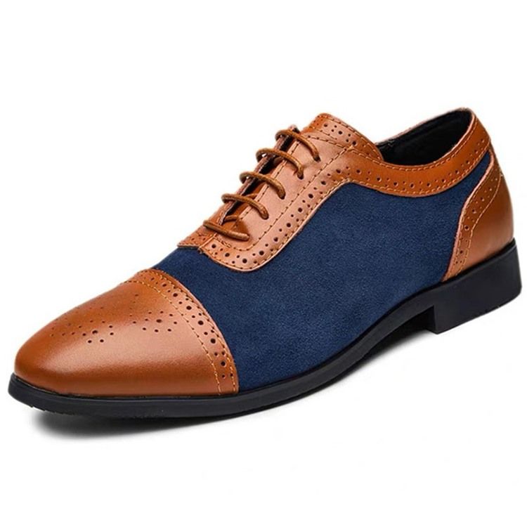 Patchwork Low-cut Øvre Snørebånd Oxfords For Menn