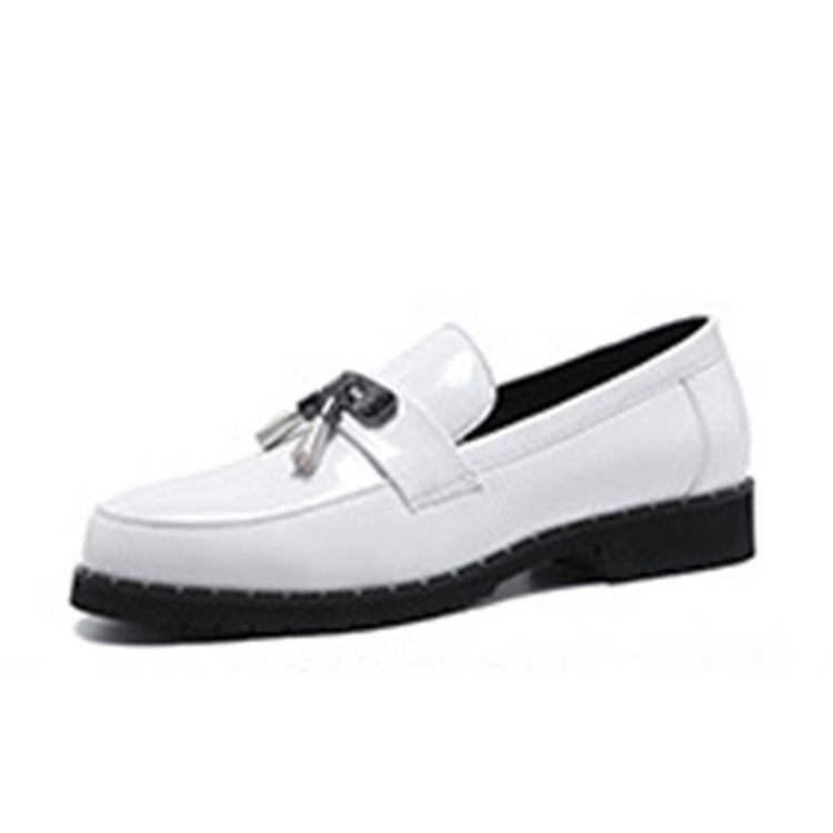 Plain Fringe Round Toe Slip-on Men Dress Shoes