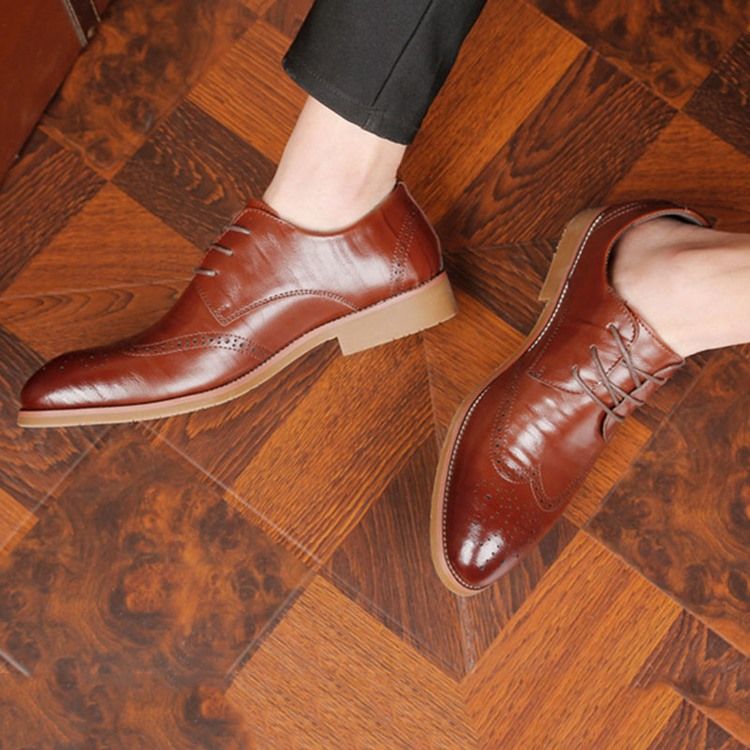 Plain Hollow Round Toe Lace-up Oxfords For Menn