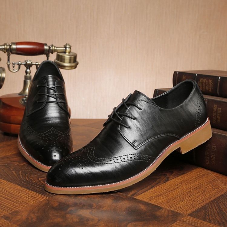 Plain Hollow Round Toe Lace-up Oxfords For Menn