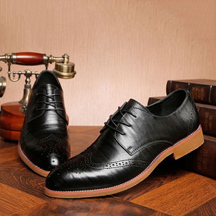 Plain Hollow Round Toe Lace-up Oxfords For Menn