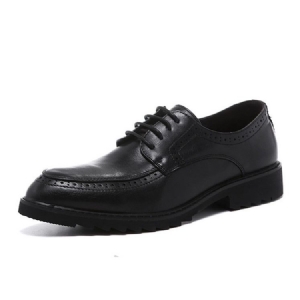 Plain Lace-up Round Toe Oxfords For Menn