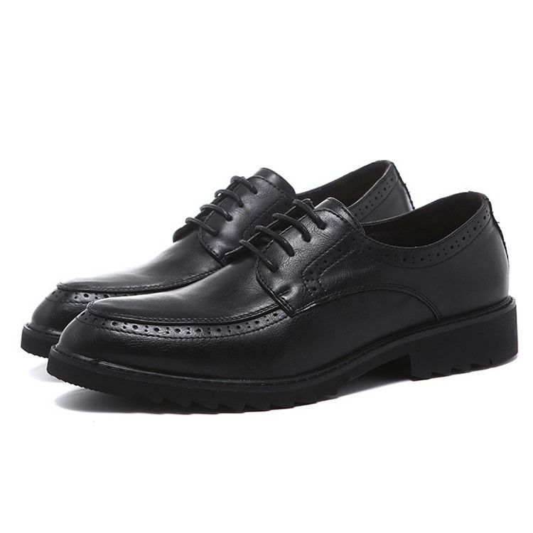 Plain Lace-up Round Toe Oxfords For Menn