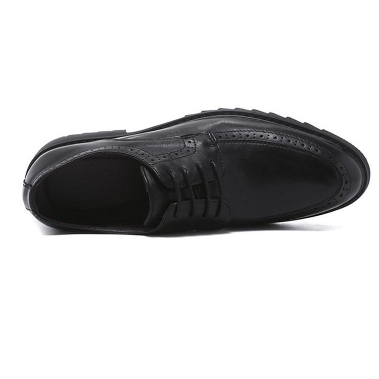 Plain Lace-up Round Toe Oxfords For Menn