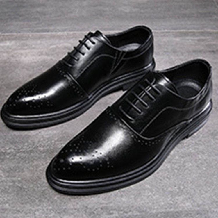 Plain Pointed Toe Low-cut Upper Herre Dress Shoes