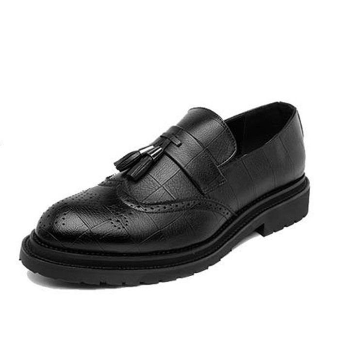 Plain Pointed Toe Low-cut Upper Slip-on Oxfords For Menn