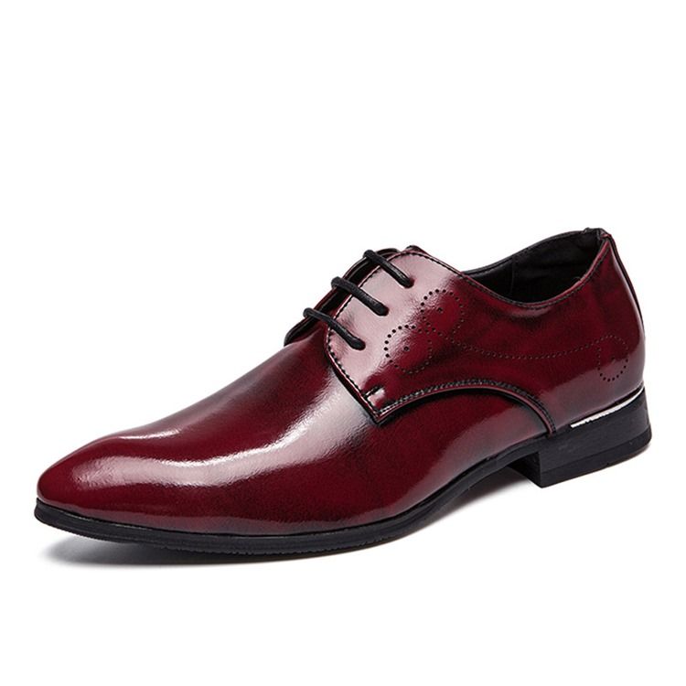 Plain Round Toe Lace-up Herre Dress Shoes