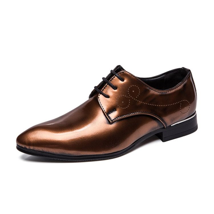 Plain Round Toe Lace-up Herre Dress Shoes