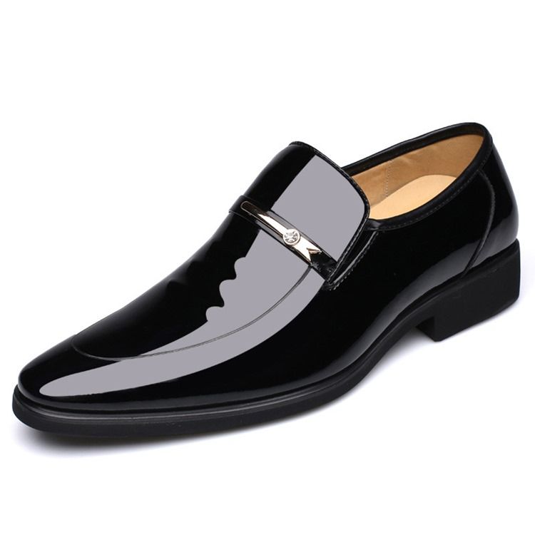 Plain Sequin Round Toe Men Dress Shoes