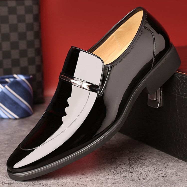 Plain Sequin Round Toe Men Dress Shoes