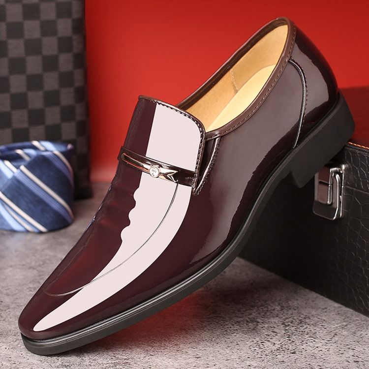 Plain Sequin Round Toe Men Dress Shoes