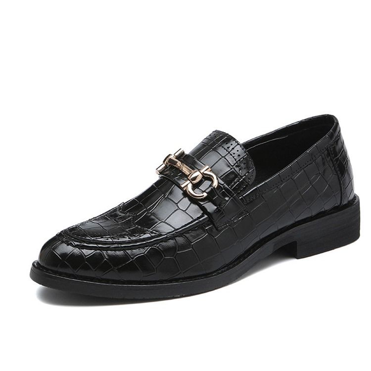 Plain Slip-on Round Toe Oxfords For Menn