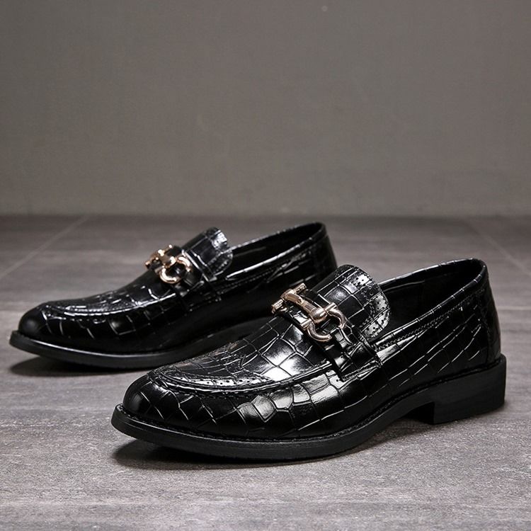 Plain Slip-on Round Toe Oxfords For Menn