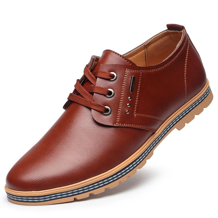 Profesjonell Pu Lace-up Low-cut Herresko