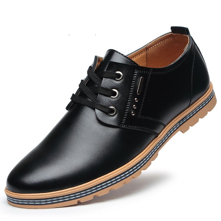 Profesjonell Pu Lace-up Low-cut Herresko