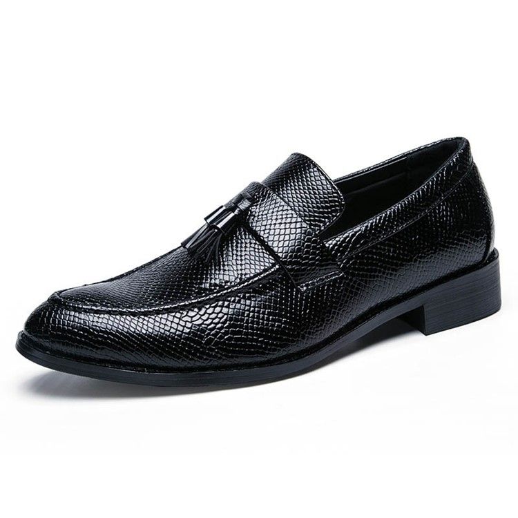 Pu Fringe Slip-on Round Toe Oxfords For Menn