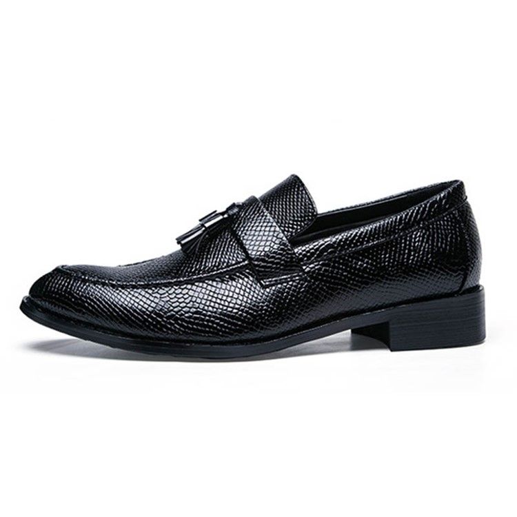 Pu Fringe Slip-on Round Toe Oxfords For Menn