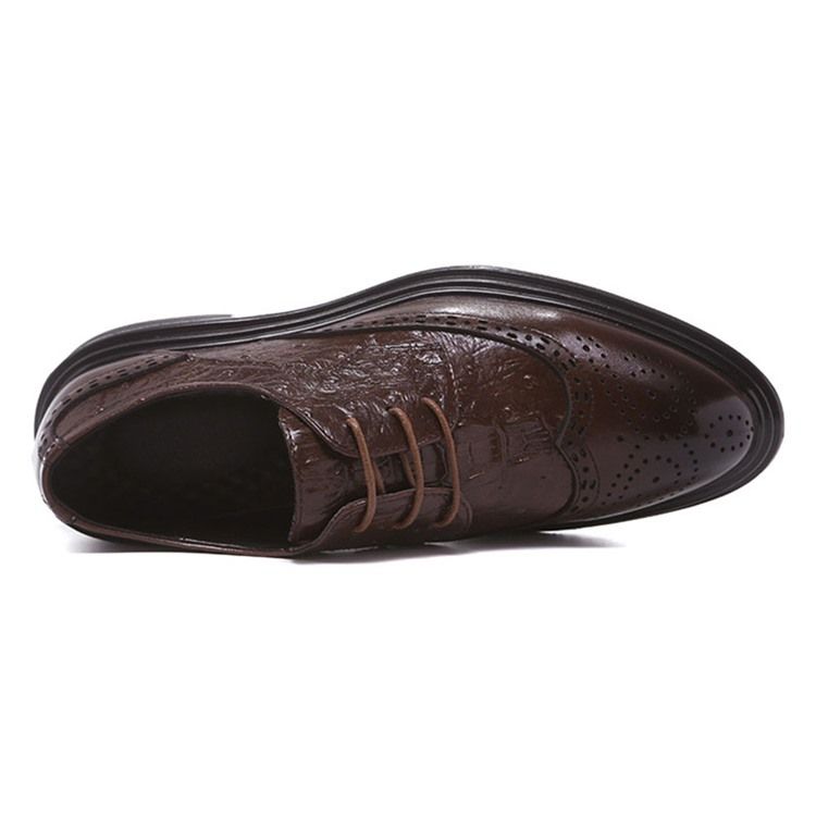 Pu Lace-up Round Toe Oxfords For Menn