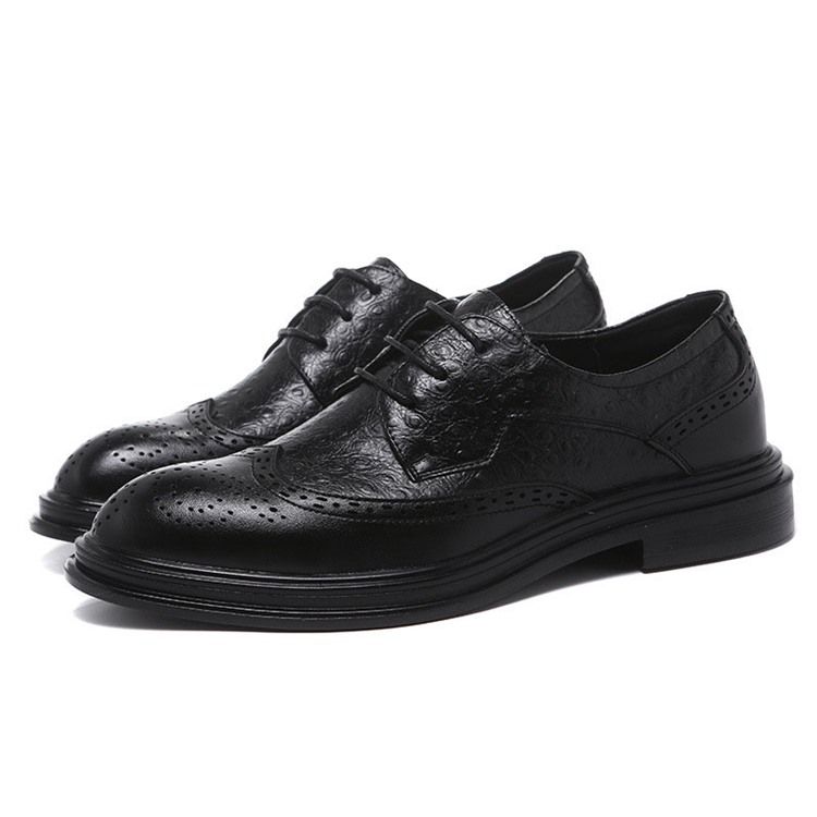 Pu Lace-up Round Toe Oxfords For Menn