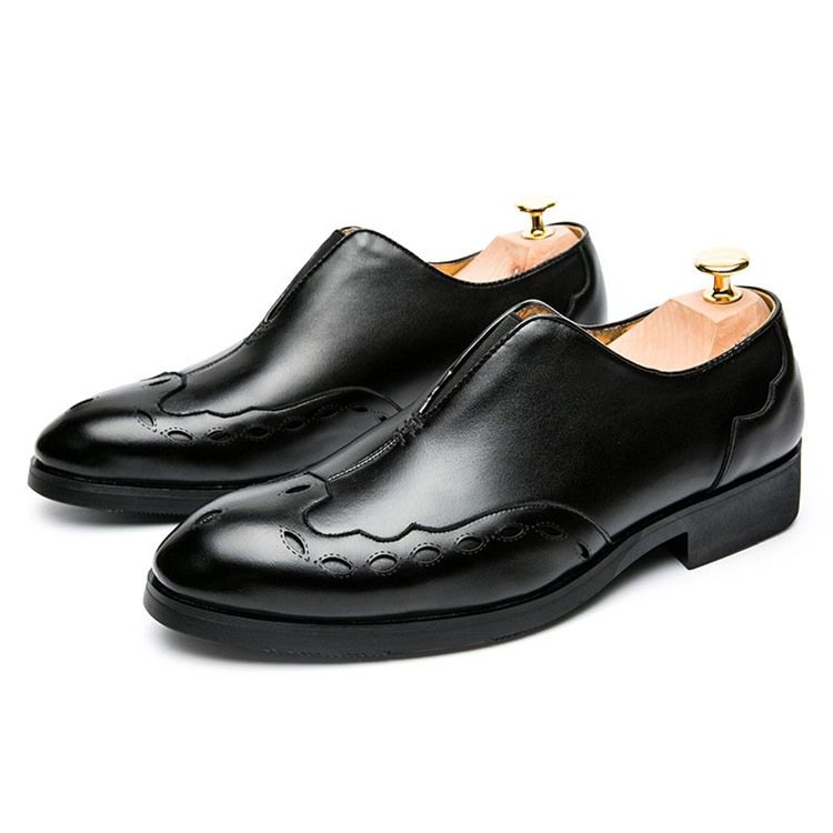 Pu Slip-on Round Toe Herreskjolesko