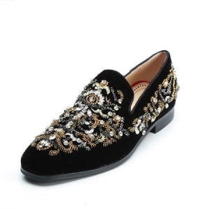 Rhinestone Round Toe Oxfords For Menn