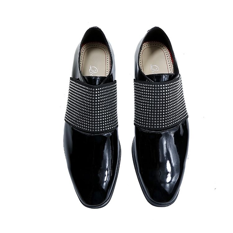 Rhinestone Slip-on Plain Oxfords For Menn