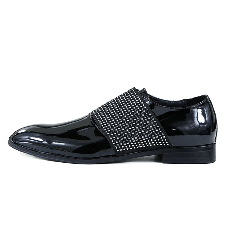 Rhinestone Slip-on Plain Oxfords For Menn