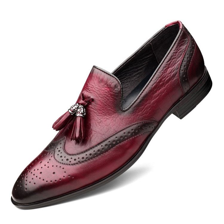 Slip-on Customized Round Toe Vintage Menns Oxfords