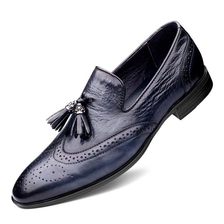 Slip-on Customized Round Toe Vintage Menns Oxfords