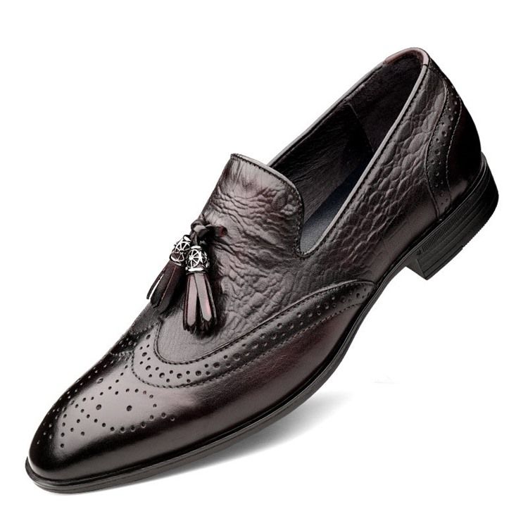 Slip-on Customized Round Toe Vintage Menns Oxfords