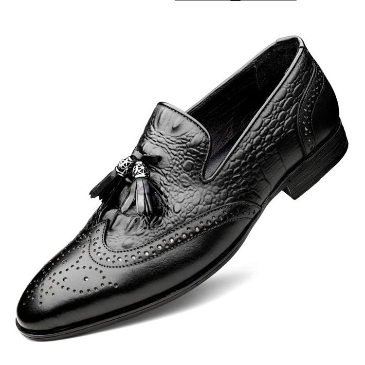 Slip-on Customized Round Toe Vintage Menns Oxfords