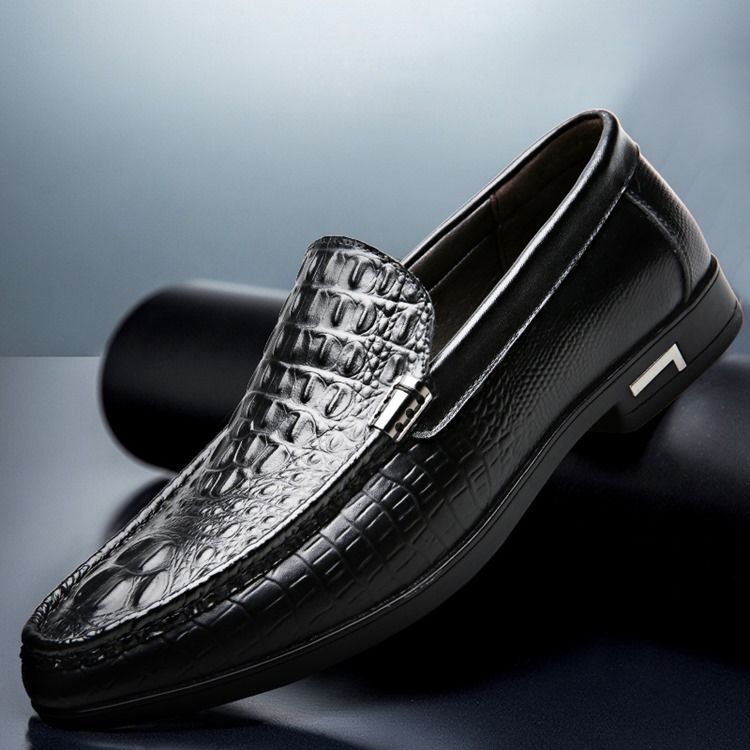 Slip-on Low-cut Upper Plain Round Toe Thin Shoes Menns Oxfords