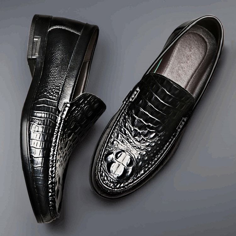 Slip-on Low-cut Upper Plain Round Toe Thin Shoes Menns Oxfords