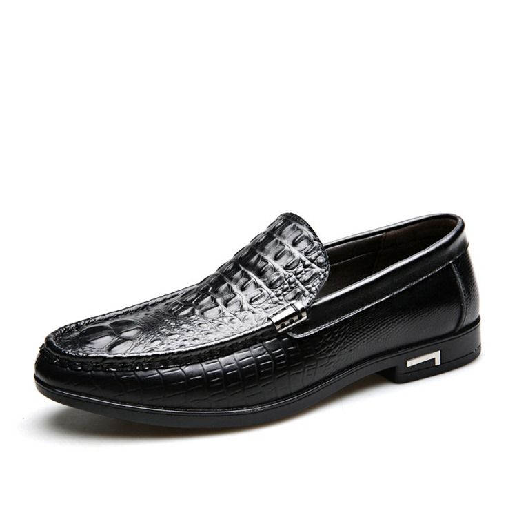 Slip-on Low-cut Upper Plain Round Toe Thin Shoes Menns Oxfords