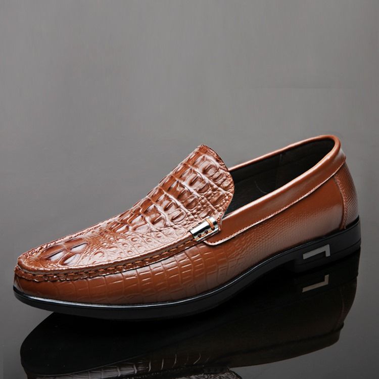 Slip-on Low-cut Upper Plain Round Toe Thin Shoes Menns Oxfords