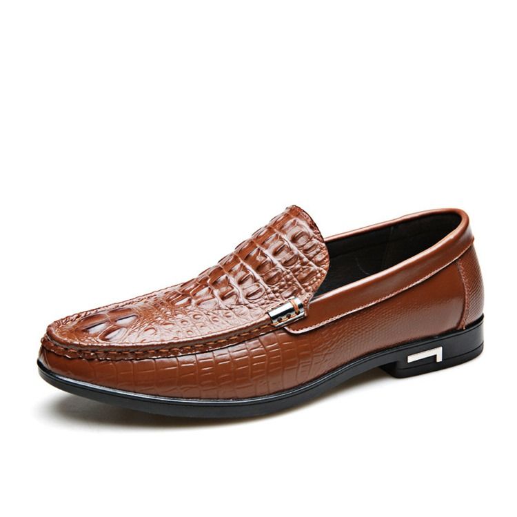 Slip-on Low-cut Upper Plain Round Toe Thin Shoes Menns Oxfords