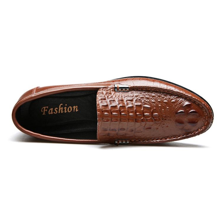 Slip-on Low-cut Upper Plain Round Toe Thin Shoes Menns Oxfords