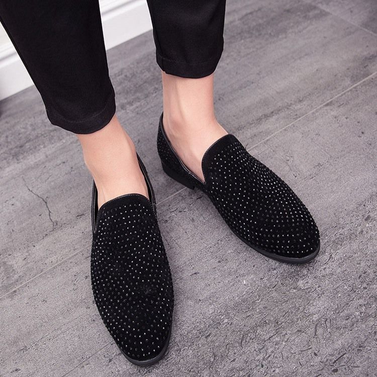 Slip-on Round Toe Low-cut Upper Casual Sko Til Menn