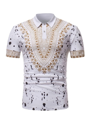 African Fashion Dashiki Loose Polo T-skjorte For Menn