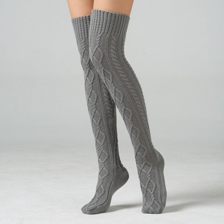 Kvinner Over Knees Warm Boots Socks