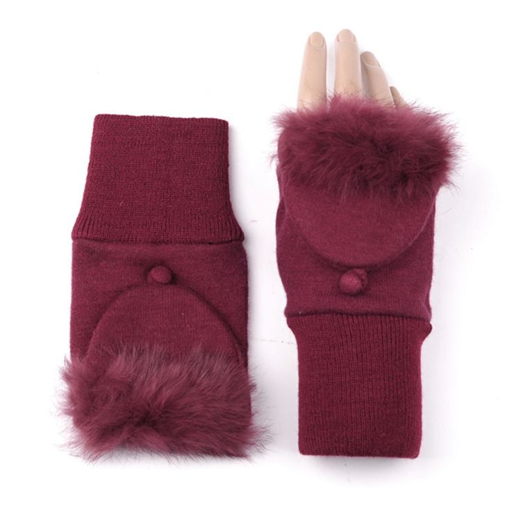 Kvinner Winter Keep Warm Flip Lady Hansker