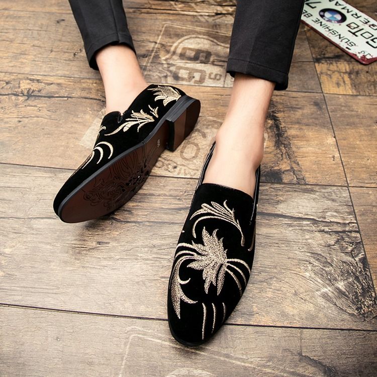 Broderi Slip-on Loafers For Menn