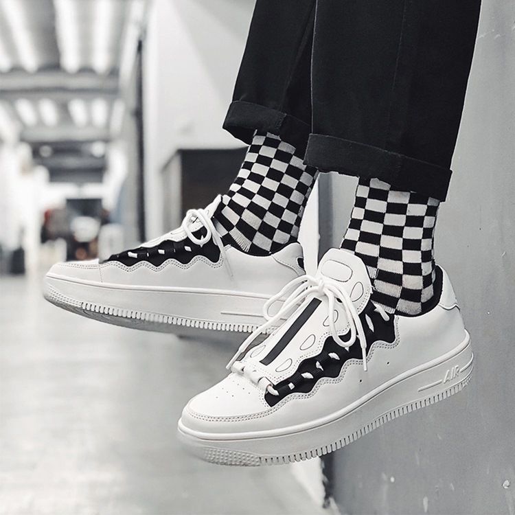 Lace-up Low-cut Øvre Skatesko For Menn