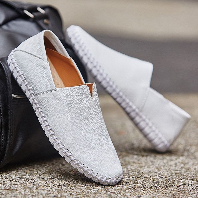 Menn Slip-on Vanlig Low-cut Øvre Runde Tå Casual Sko