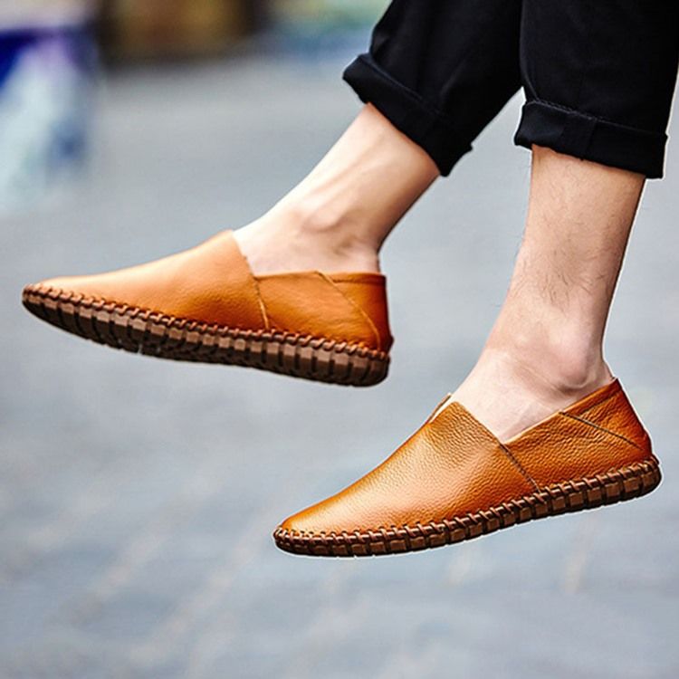 Menn Slip-on Vanlig Low-cut Øvre Runde Tå Casual Sko