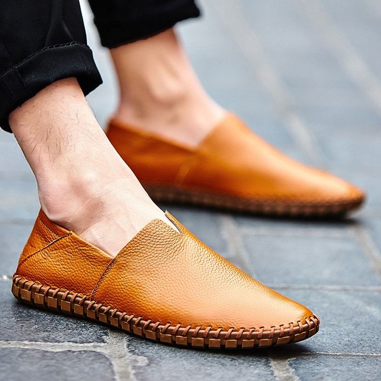 Menn Slip-on Vanlig Low-cut Øvre Runde Tå Casual Sko