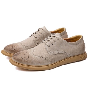 Nubuck Leather Low-cut Øvre Menns Arbeidssko