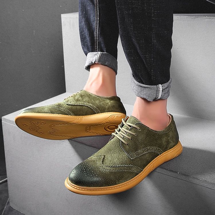 Nubuck Leather Low-cut Øvre Menns Arbeidssko